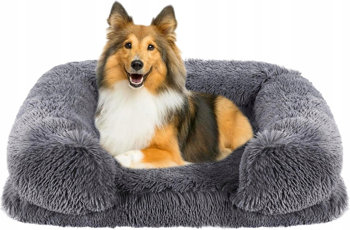 Fluffy Orthopedic Bed for Dog Memory Foam Shaggy 75 cm x 50 cm