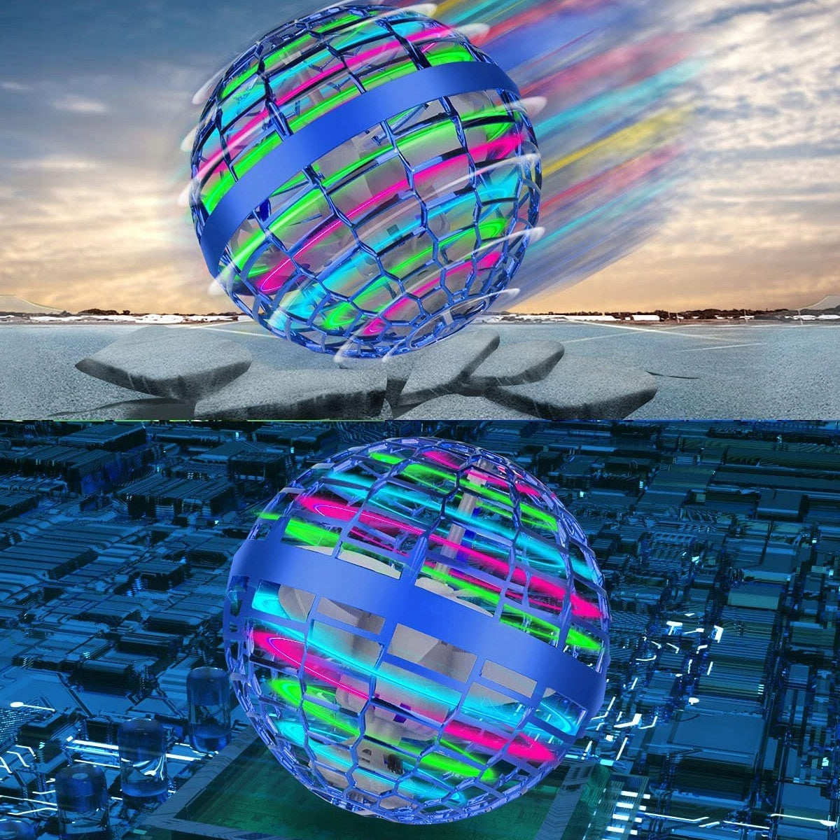 Flying Ball Boomerang Flynova Pro LED toy ufo hand controlled toy Manufacturer code PIŁKA LATAJĄCA ZABAWKA ZRĘCZNOŚCIOWA ZABAWA
