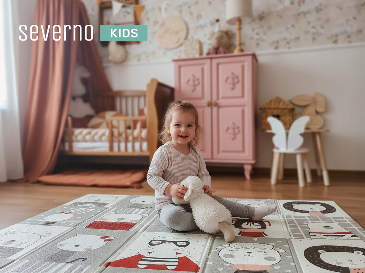 Foam Educational Mat 180x120 Double Sided Folding For Babies Soft Packaging status original