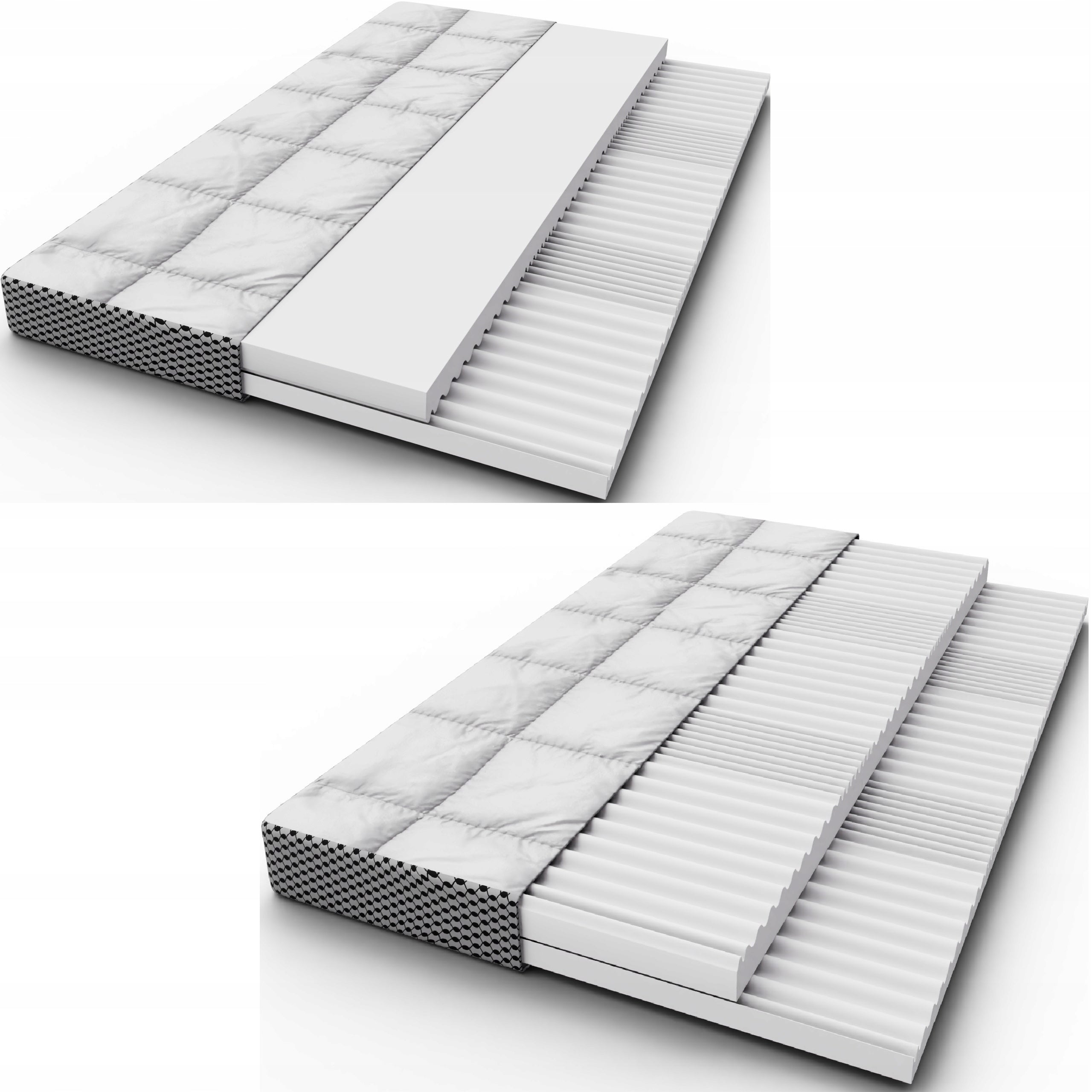 Foam Mattress Aero Premium 3D medium - hard 160x80 x 10cm Modular Medical device no