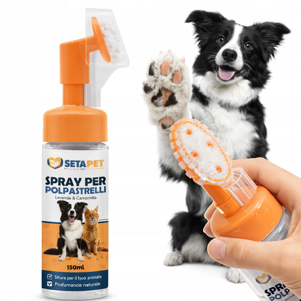 Foam for paws cat dog spray paw cleaning 2in1 150ml Toothbrush Packaging status original