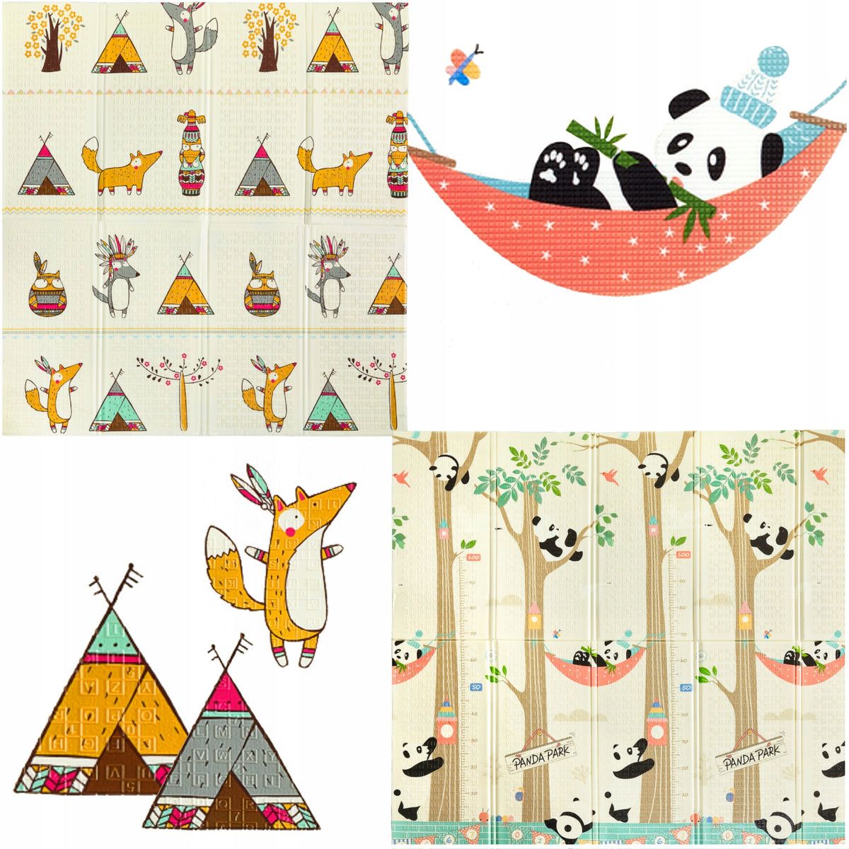 Foam mat EDUCATIONAL double-sided 180x120 cm multicolor PANDA bestMATE Packaging status original