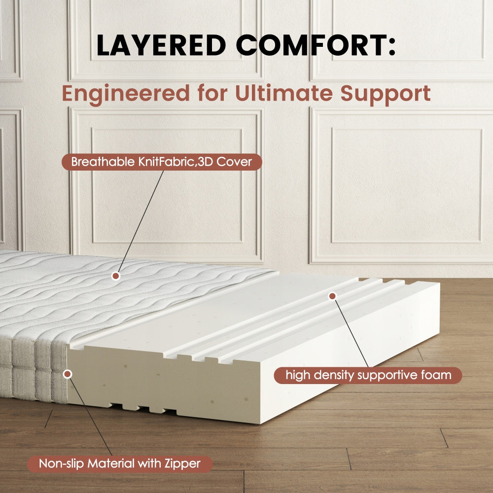 Foam mattress 90x200x13 cm ergonomic medium hard Brand Arhatreya