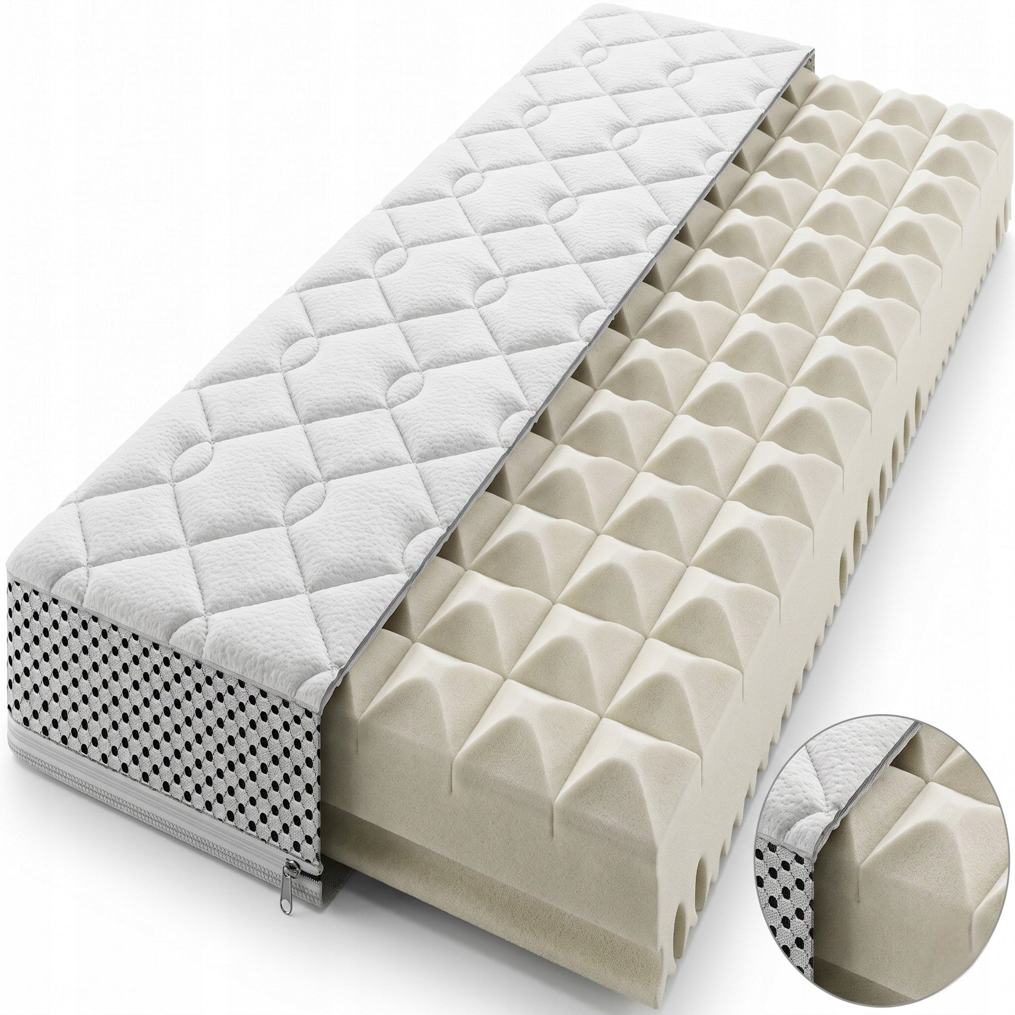 Foam mattress for Bed 160x80 AirFlow 7 Zones Oeko-Tex H3