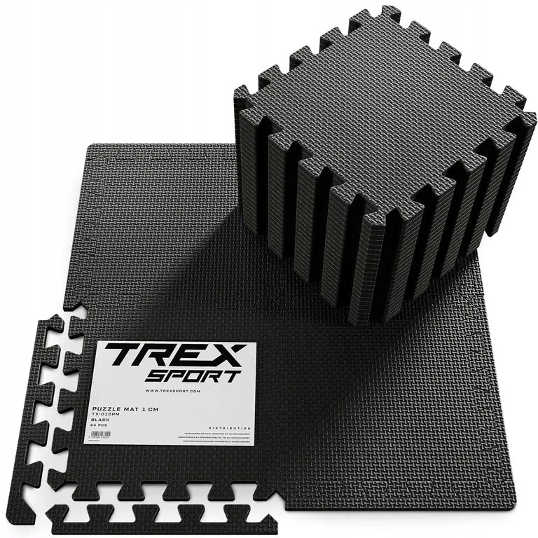 Foam puzzle mat thick for exercise under equipment XXL 24 pcs.Trex Sport