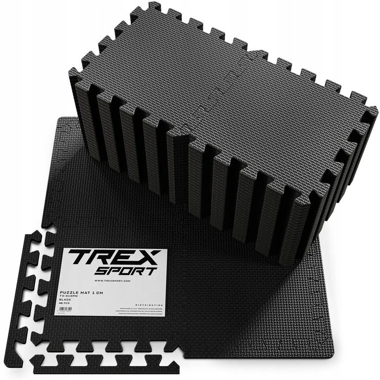 Foam puzzle mat thick for exercise under equipment XXL 48 pcs.Trex Sport