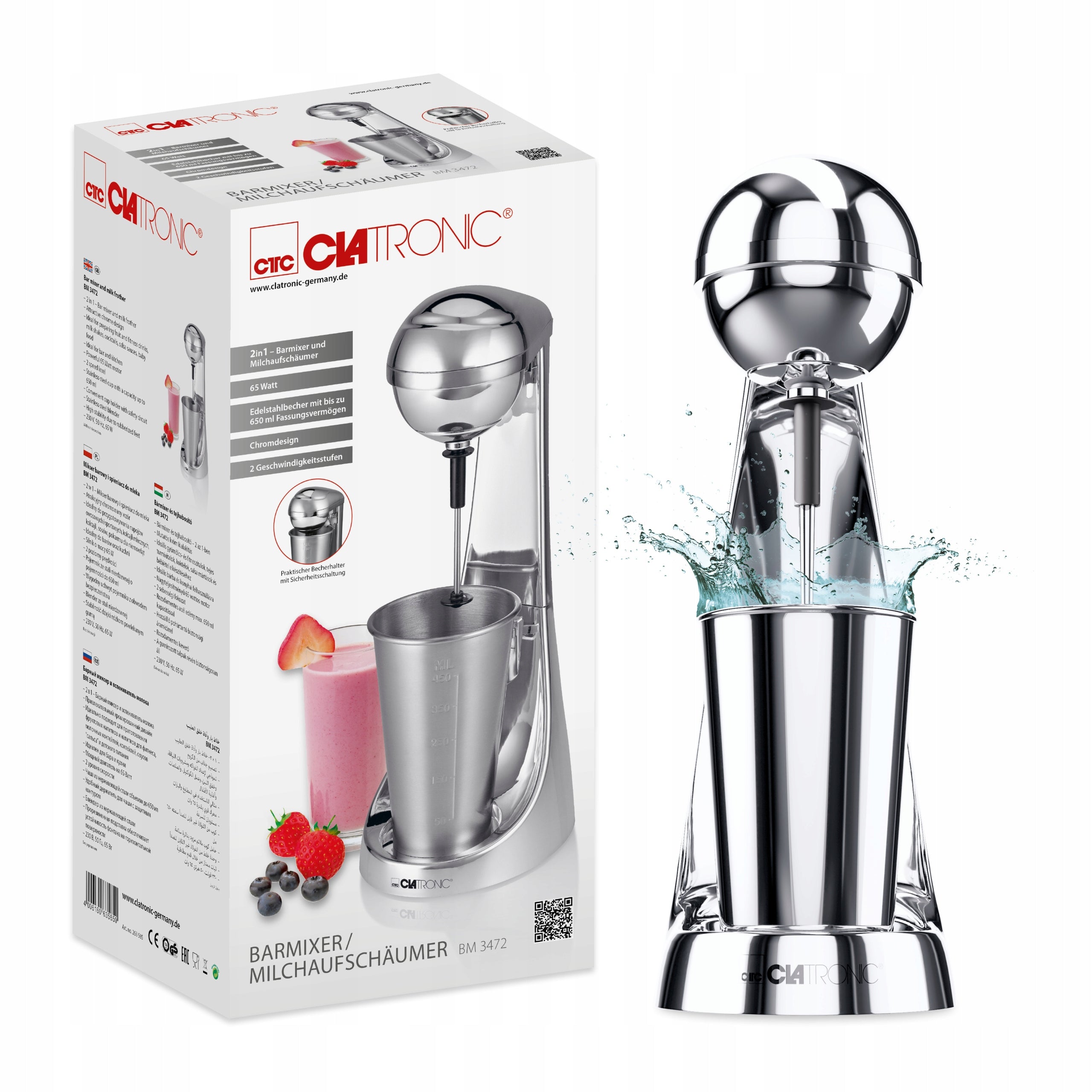 Foamer BAR MIXER MILKSHAKER COCKTAILER 3in1 COCKTAILS MILK PROTEIN Packaging status original