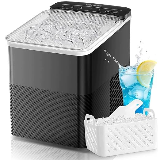 Fohere Ice Maker 14kg Self-Cleaning Black