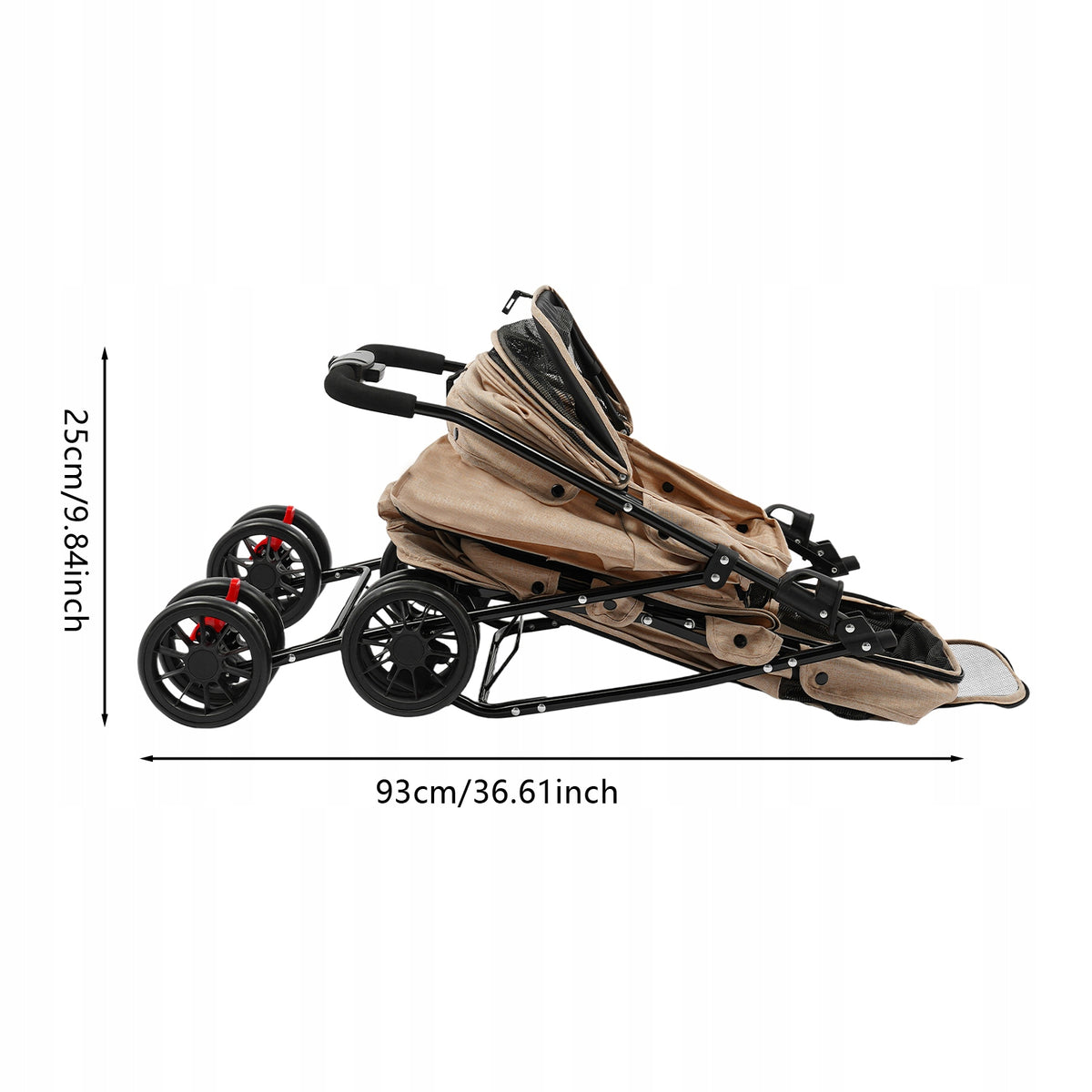Foldable Double-Deck Pet Stroller, Weight Capacity: 15–20 kg Manufacturer code man9872