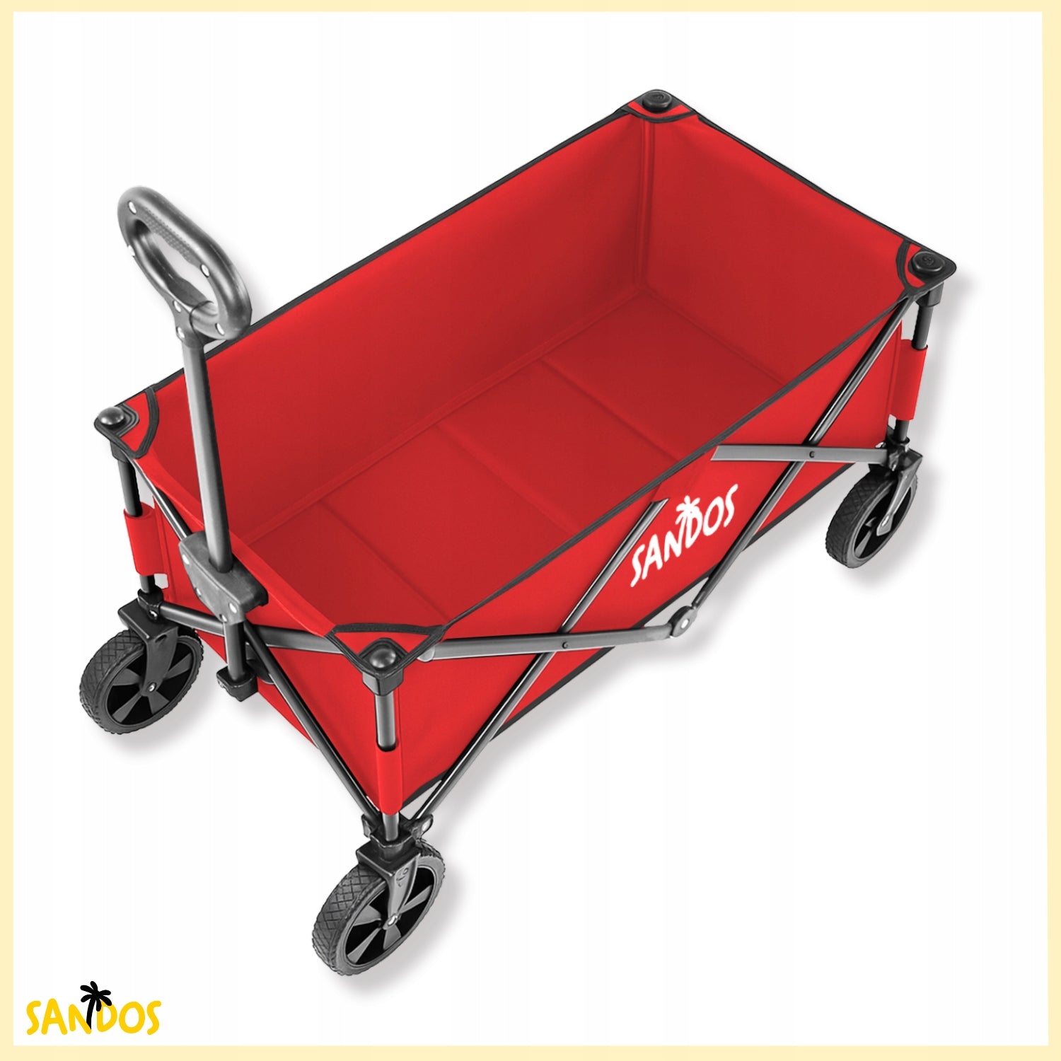 Folding Beach Cart Trailer 100kg Hiking Camping For Holiday Brand no brand