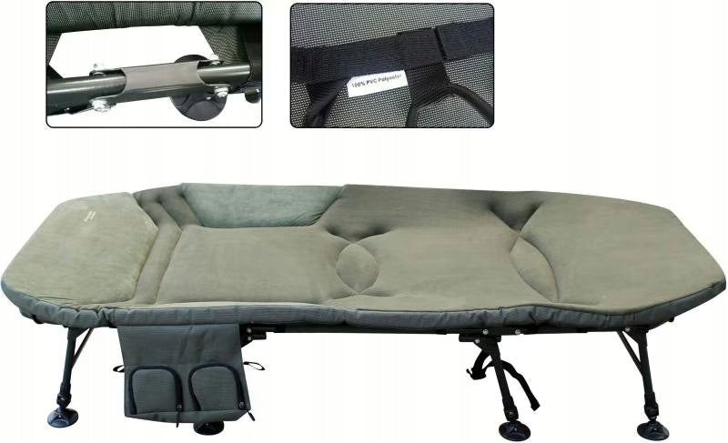Folding Bed Adjustable Fishing Camping Comfortable 202x91 160 kg Packaging status original
