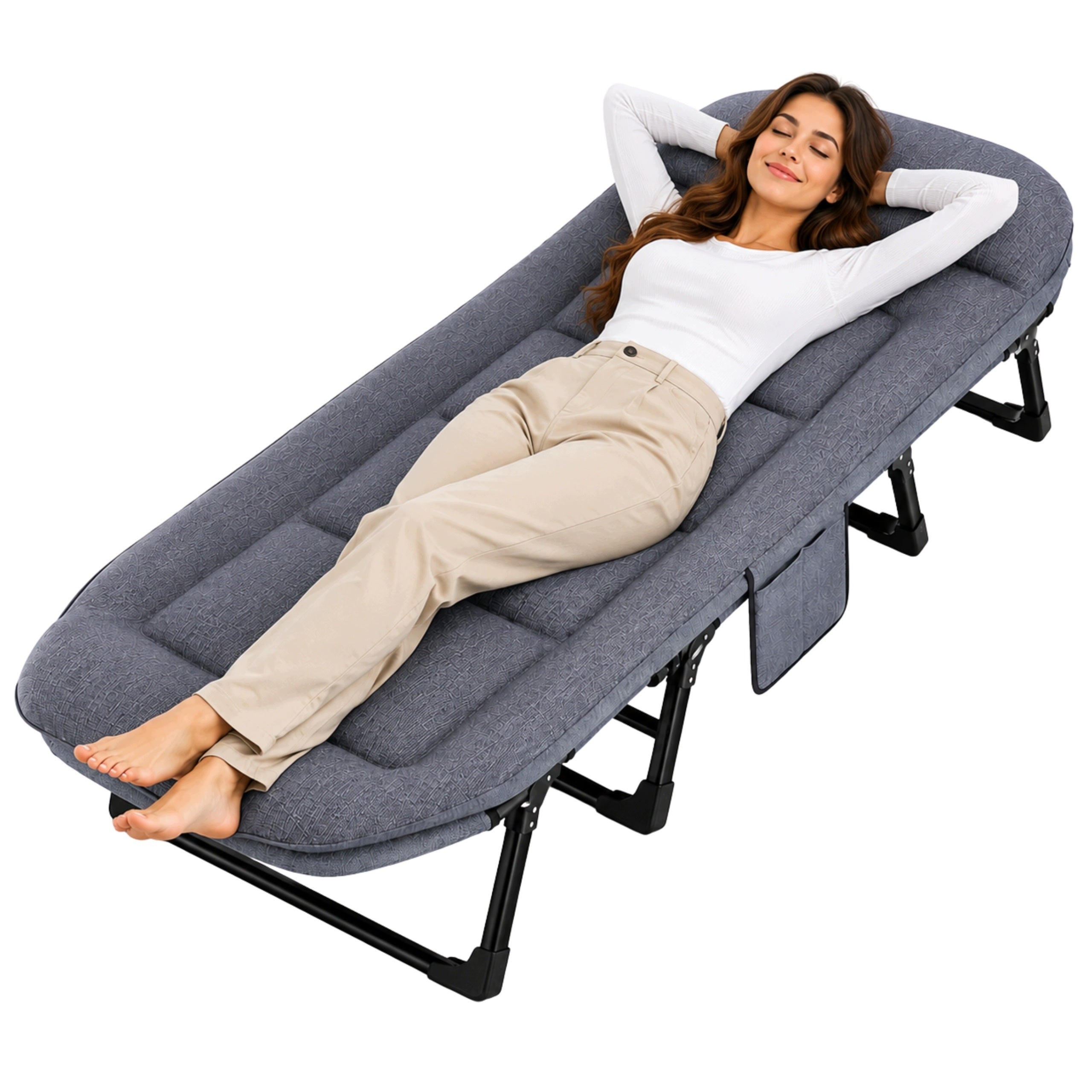 Folding Bed Field Canadian Hiking Sun Lounger Folding 2in1 Relaxing Manufacturer code Łóżko polowe QL94240