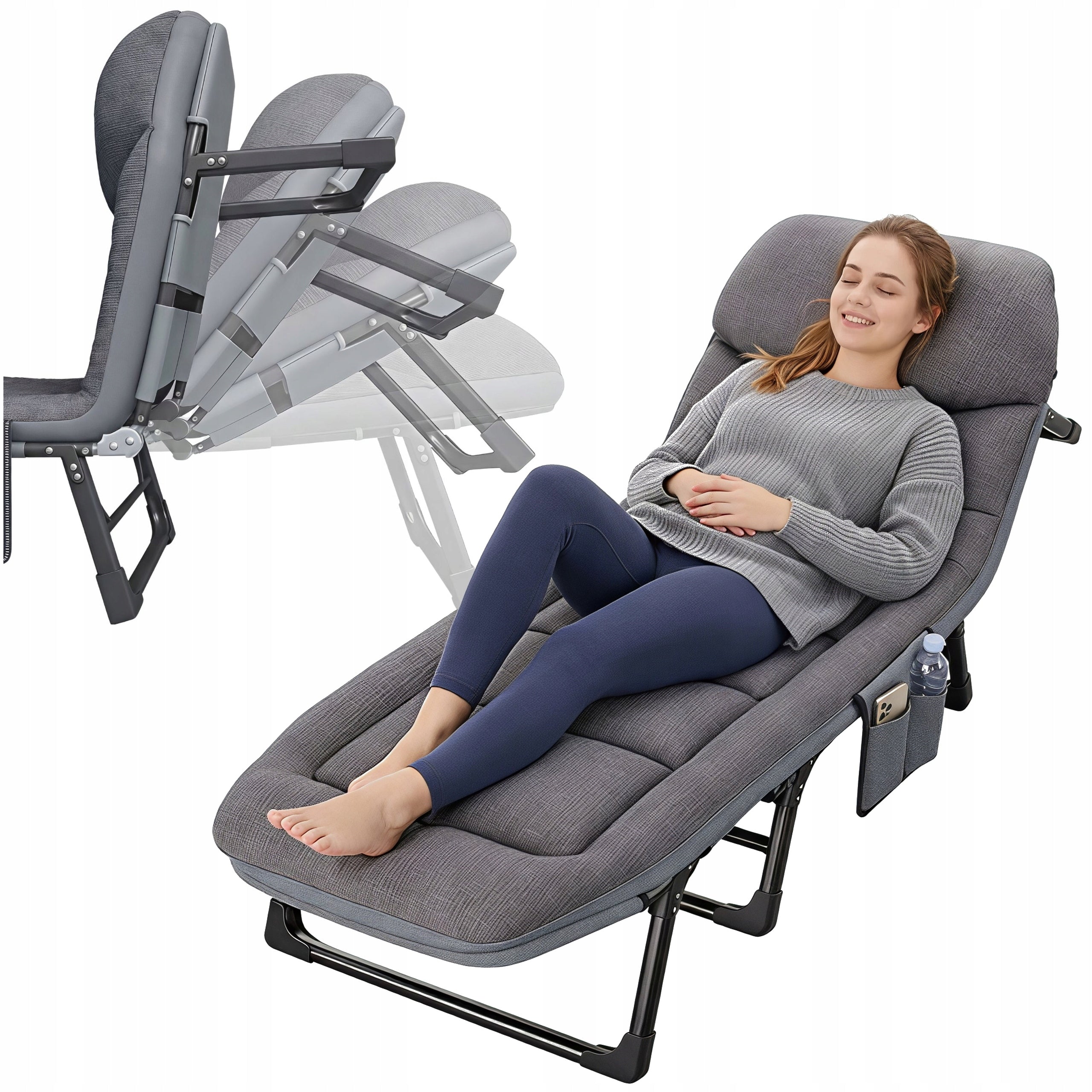 Folding Bed Field Canadian Tourist Sun Lounger Folding 2in1 – Fote Packaging status original