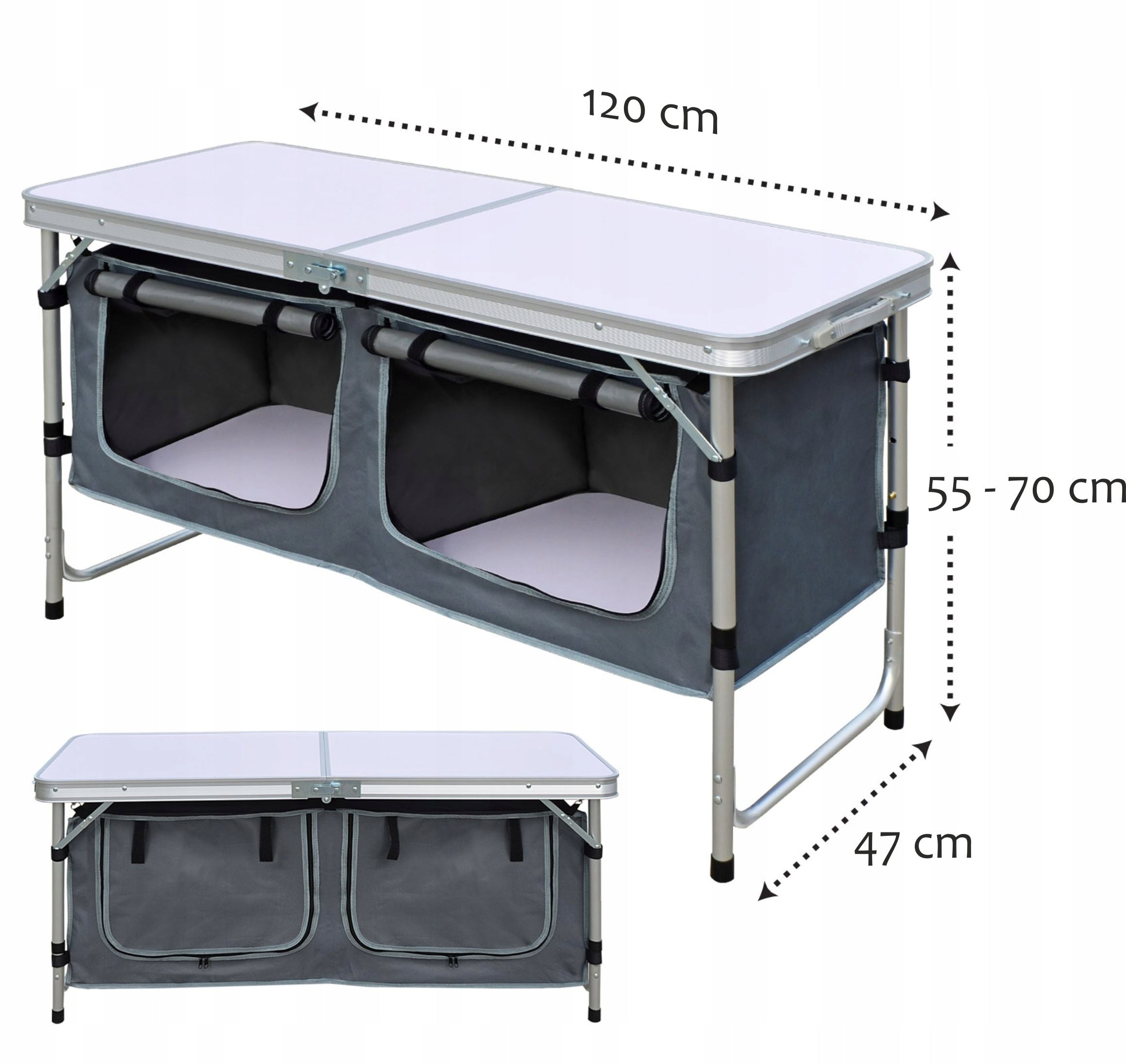 Folding Camping Cabinet 120 cm – Premium Mobile Tourist Kitchen Manufacturer code S1