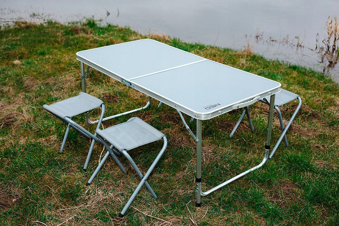 Folding Camping Hiking Table 4 NEO Chairs Packaging status original