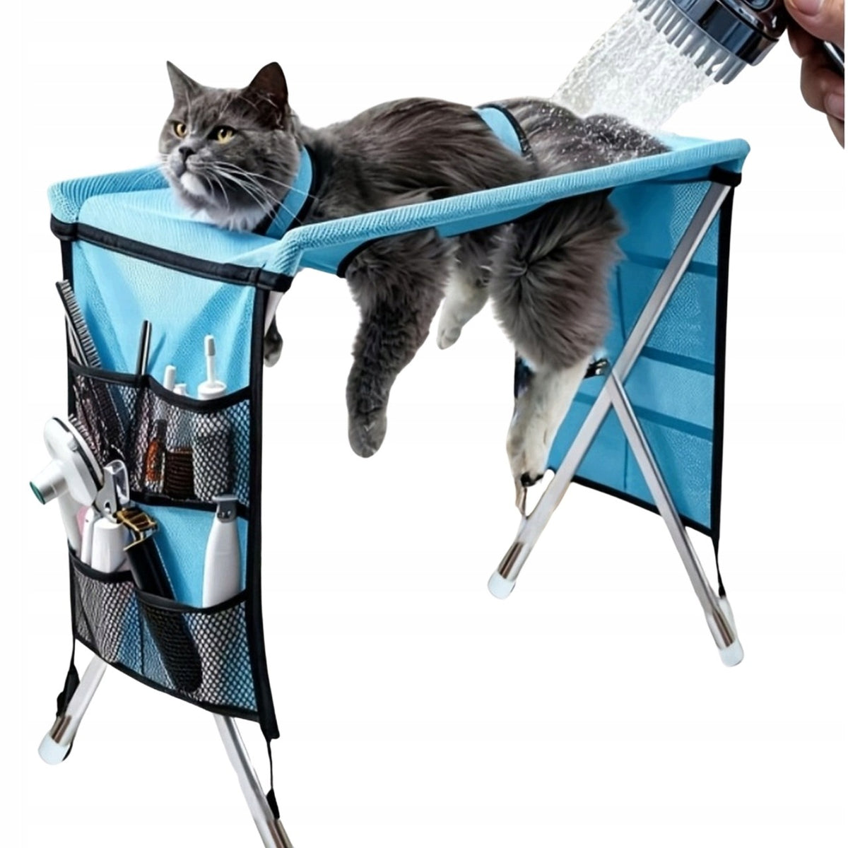 Folding Cat and Dog Care Table with Attachment and Hammock 72Cm
