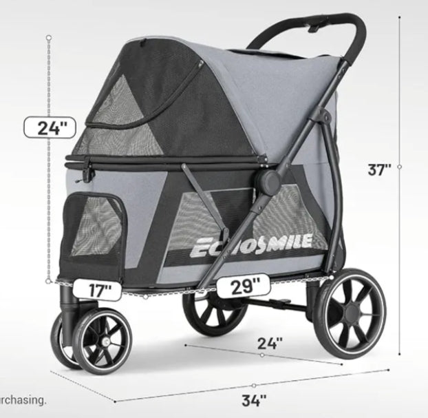 Folding Dog Stroller for Medium/Large Dogs, EchoSmile Brand no brand