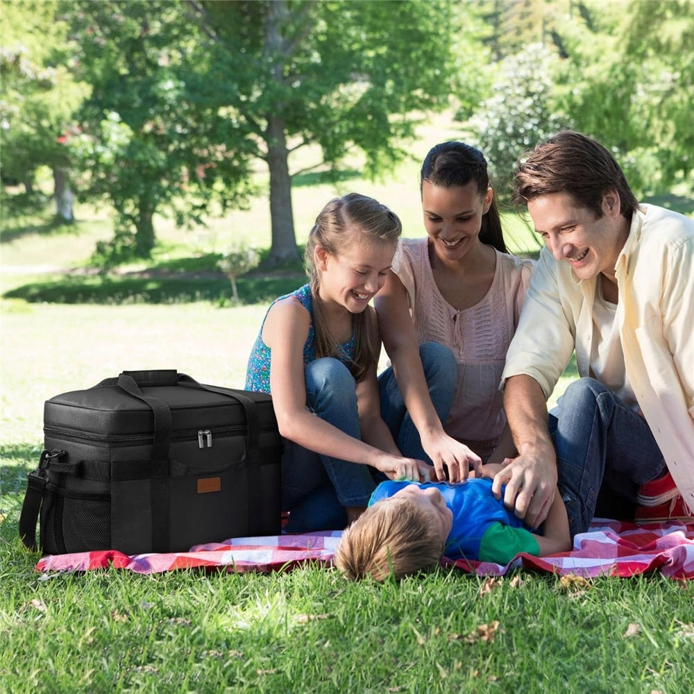 Folding Picnic Basket Thermal Basket For Picnic Thermal Travel Bag Brand no brand