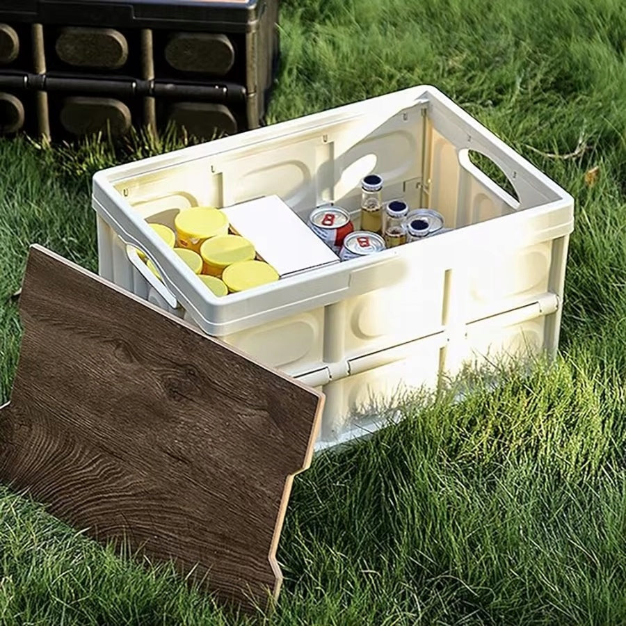 Folding Picnic Basket with Wooden Top 12L Brand K&M