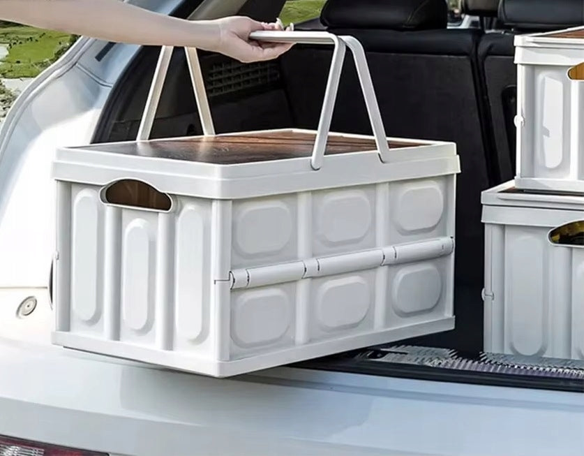 Folding Picnic Basket with Wooden Top 12L Manufacturer code T023