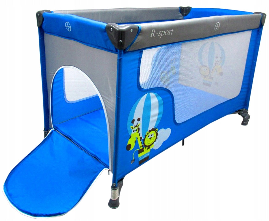 Folding Travel Cot K2n R-SPORT Playpen NEW Color blue