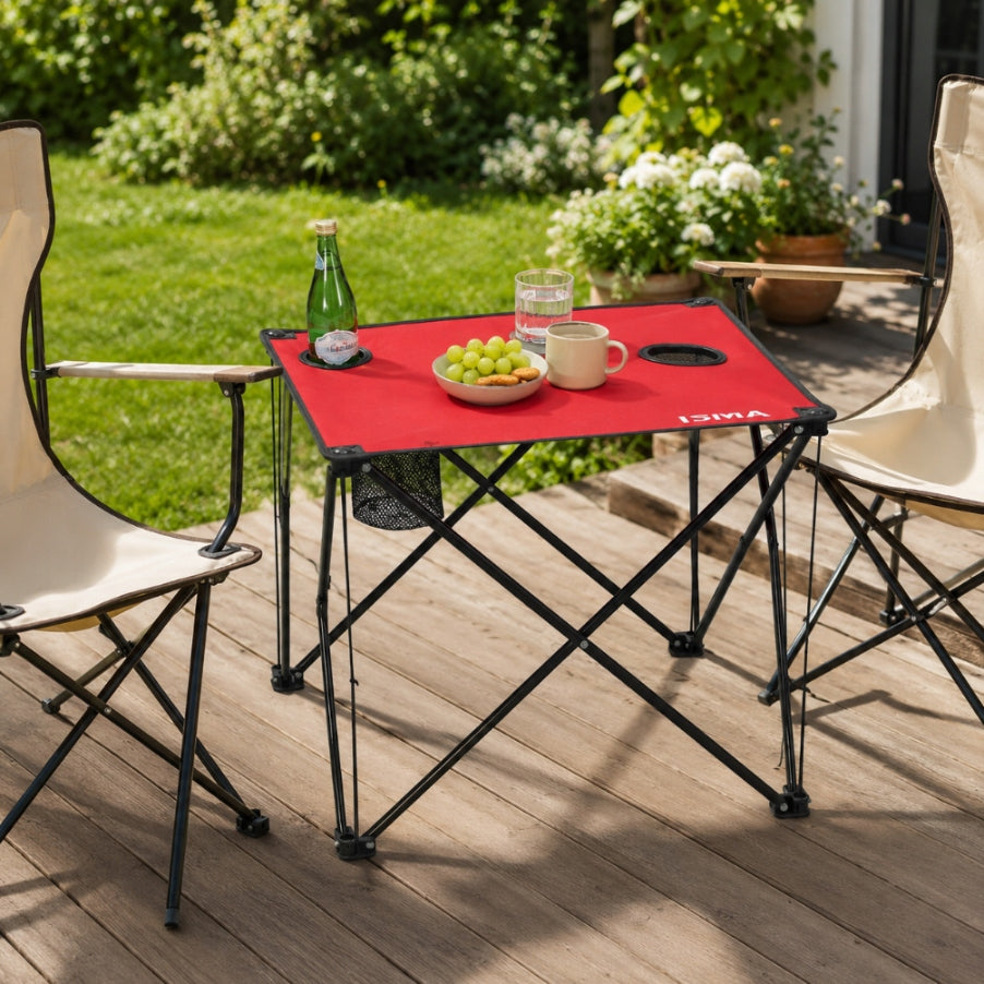 Folding camping table 58x58 cm up to 25 kg camping garden mobile Packaging status original
