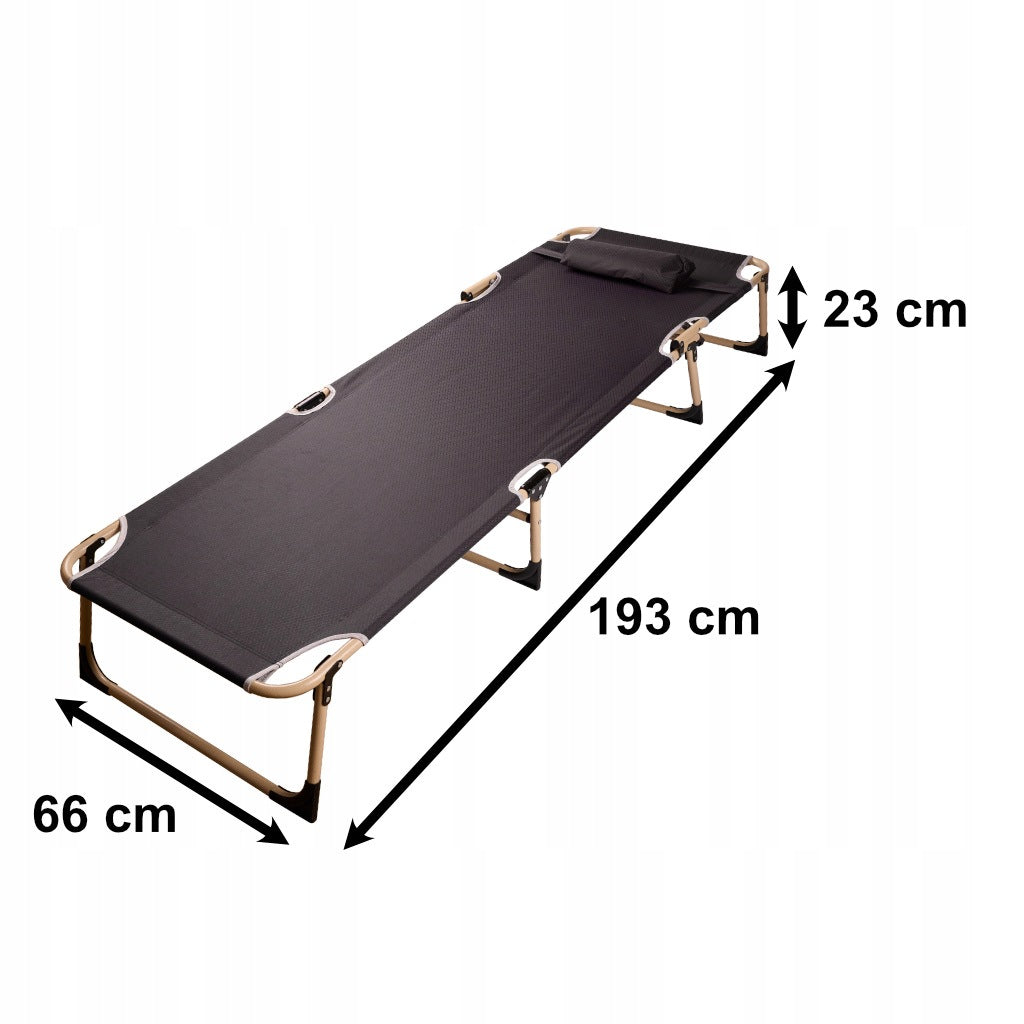 Folding field bed tourist Canadian 193 cm grey Manufacturer Ikonka