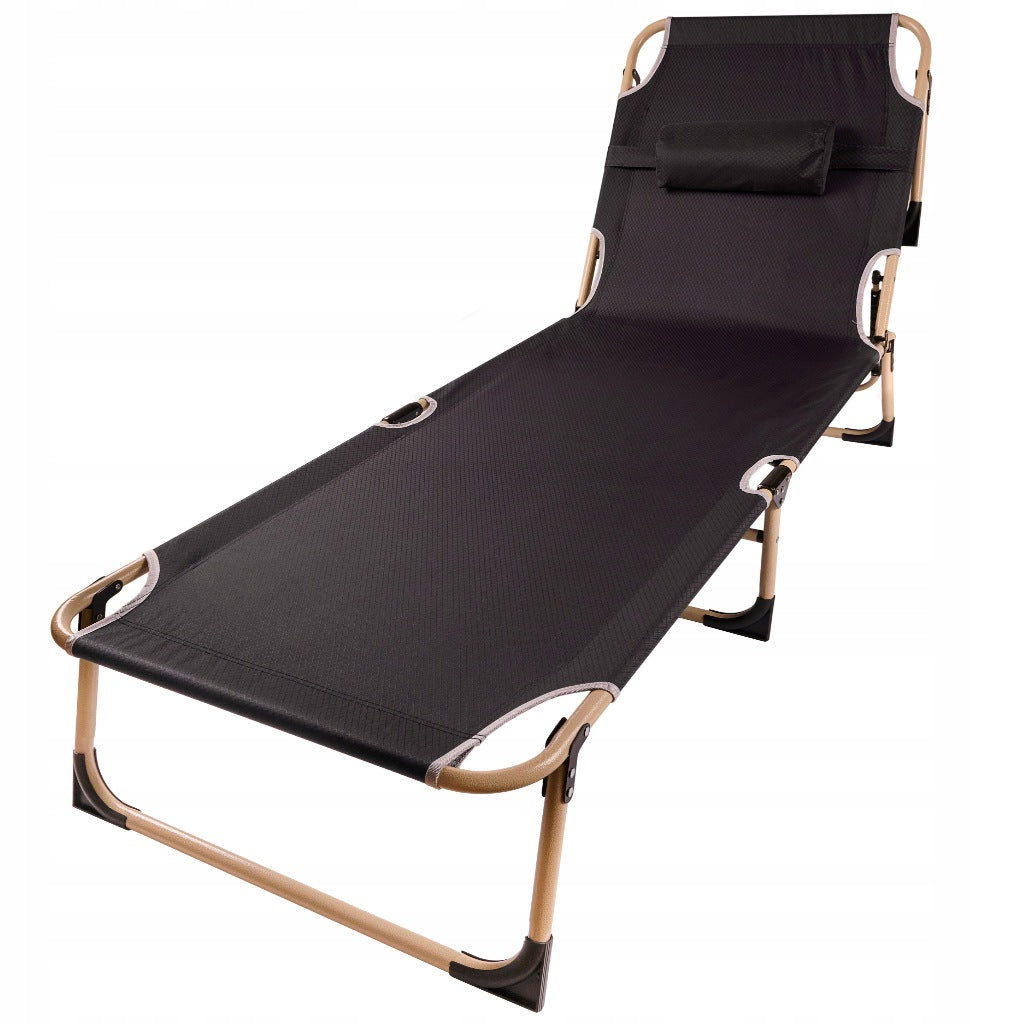 Folding field bed tourist Canadian 193 cm grey