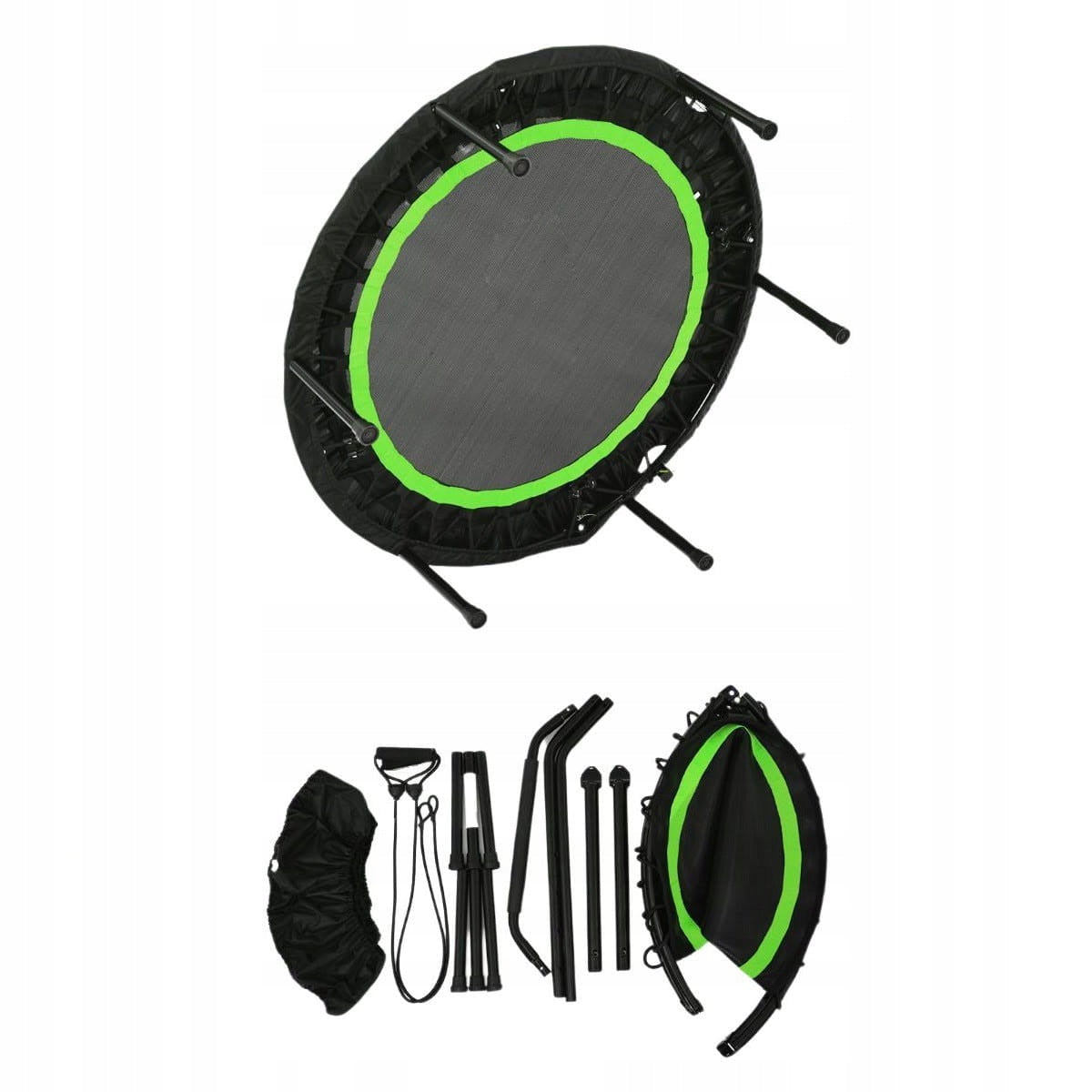 Folding fitness trampoline with adjustable height 2 bands Costway Brand Costway
