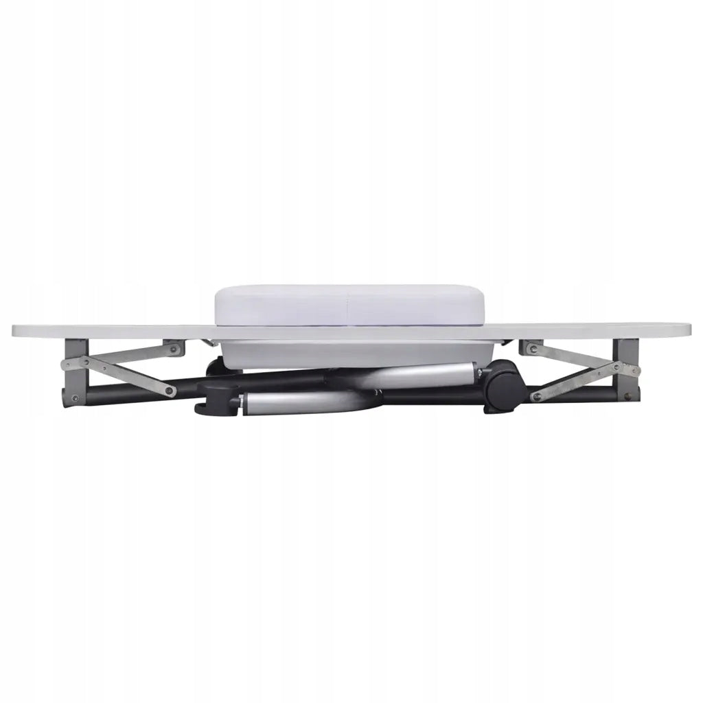 Folding manicure table with circles, white Color white