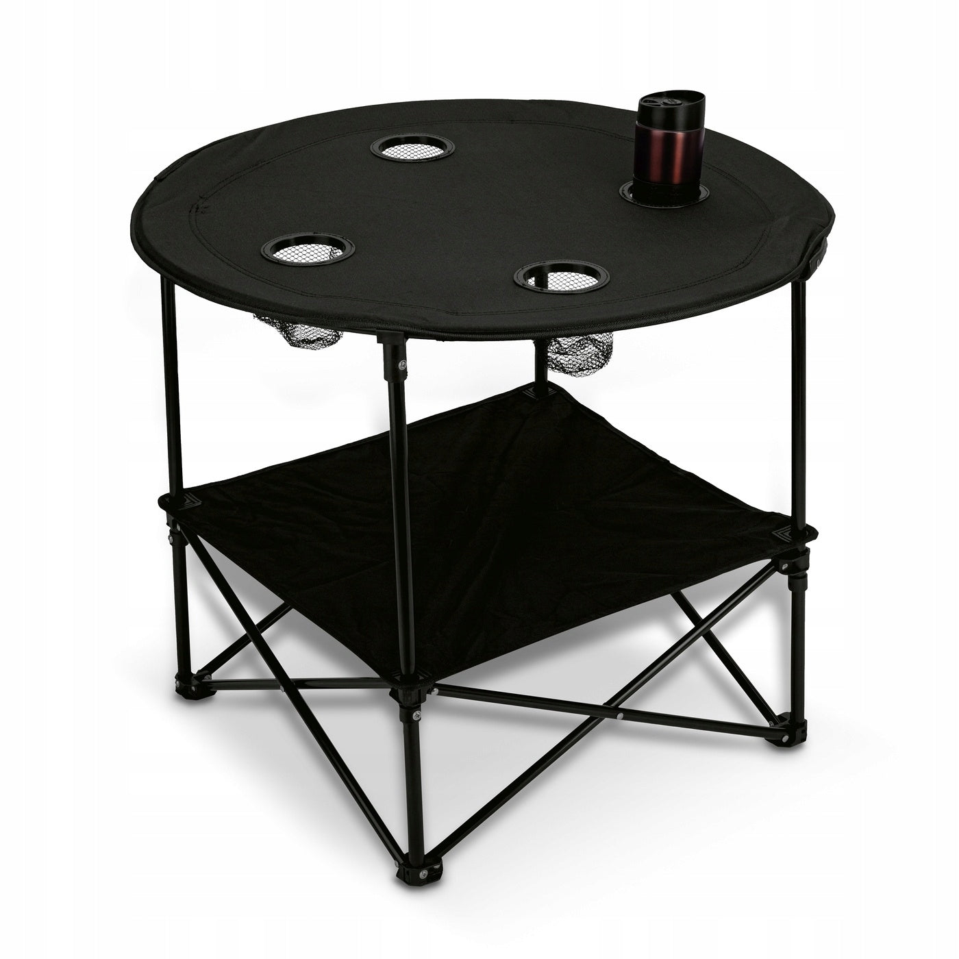 Folding travel table with bag 72 x 60 cm black Manufacturer code 5903313449182