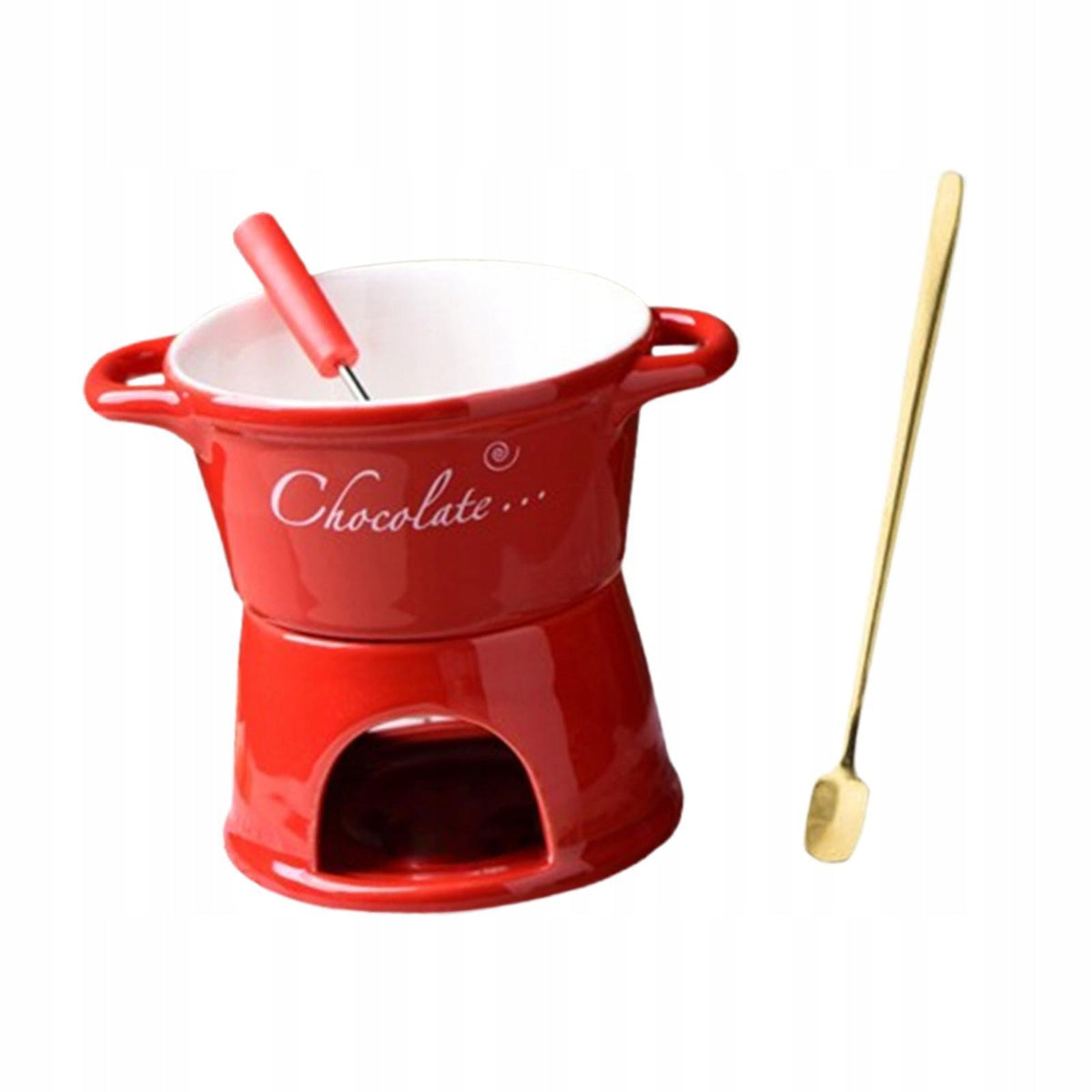 Fondue Mug, 300ml, Coffee Cup, Snack, Tapas, Chocolate, Melting Mug, red Brand no brand