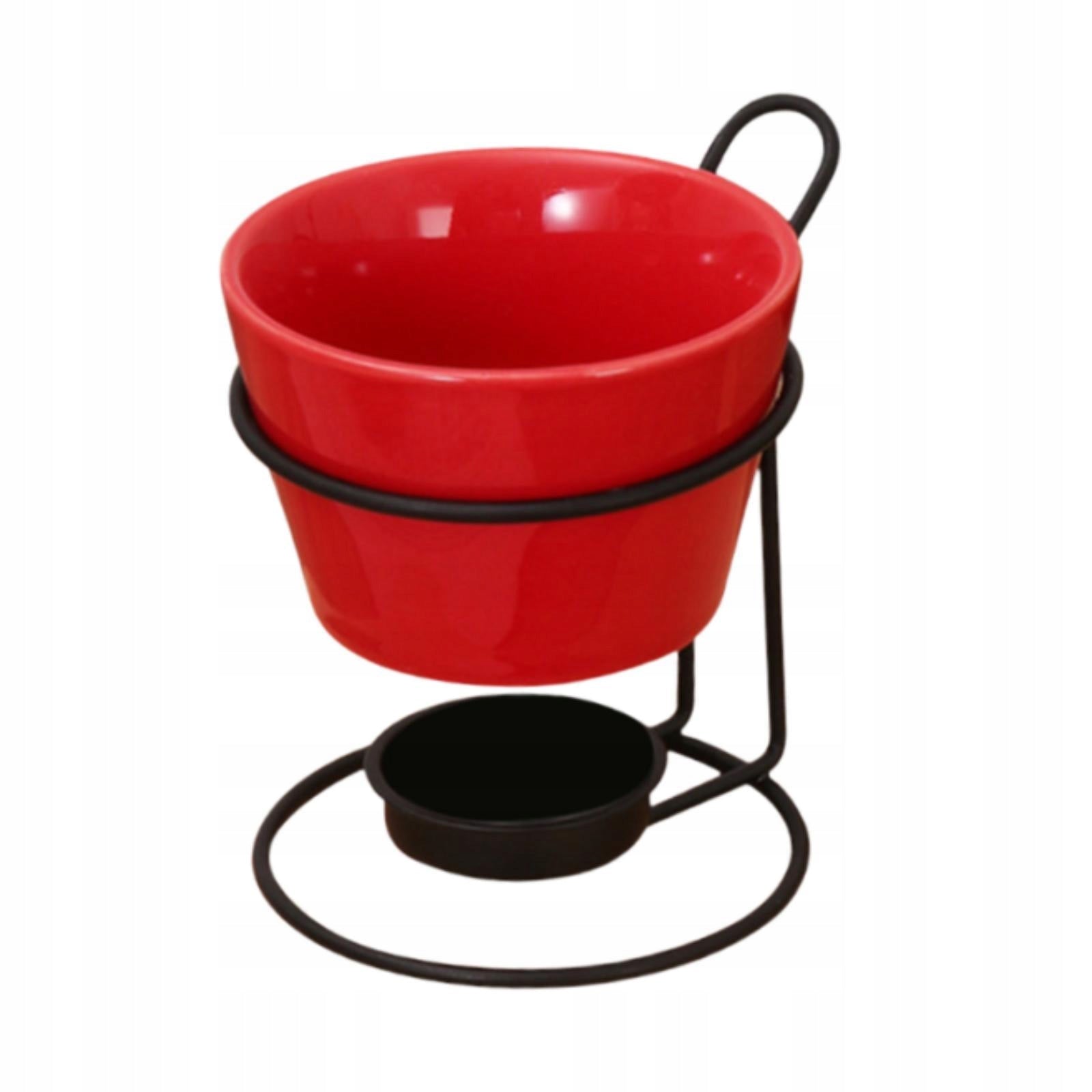 Fondue Pot Set Cheese Fondue Pot with Iron Rack Melt Hot Pot Bowl red Brand no brand