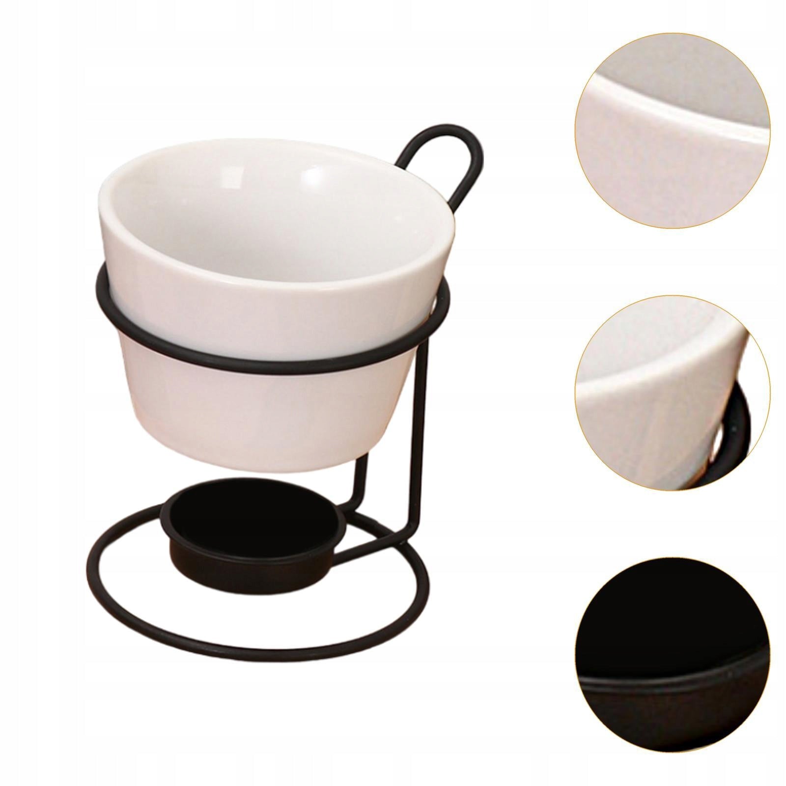 Fondue Pot Set with Rack Kitchen Appliances Chocolate Melter Melt Pot white Packaging status original