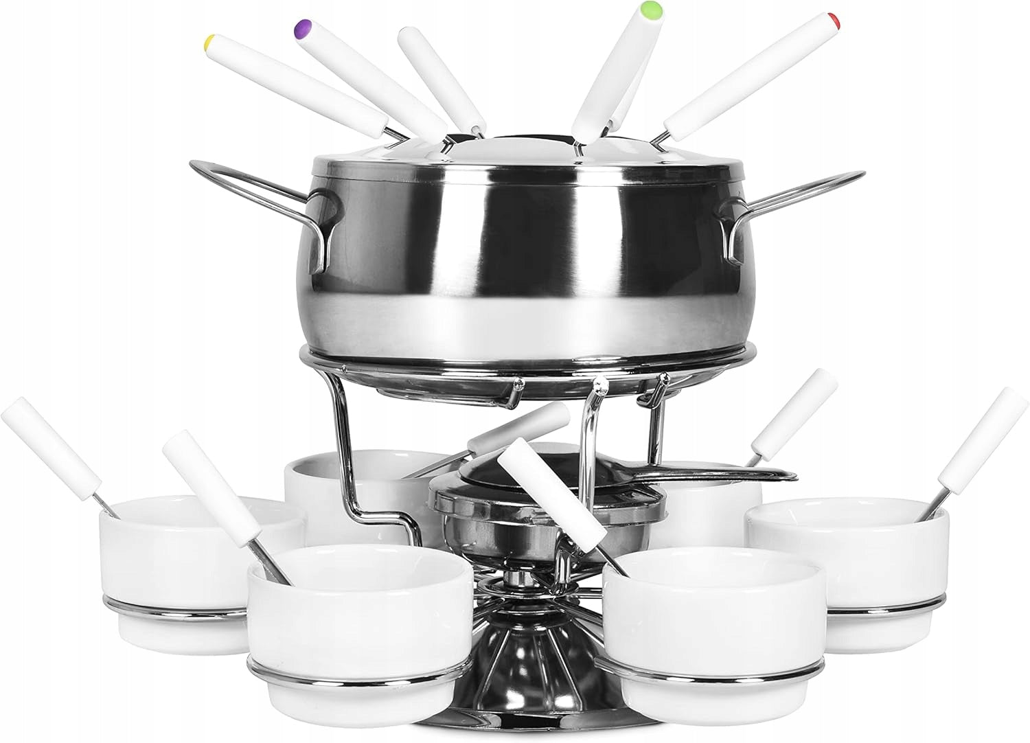 Fondue set for 6 people stainless steel Ribelli Series 500207