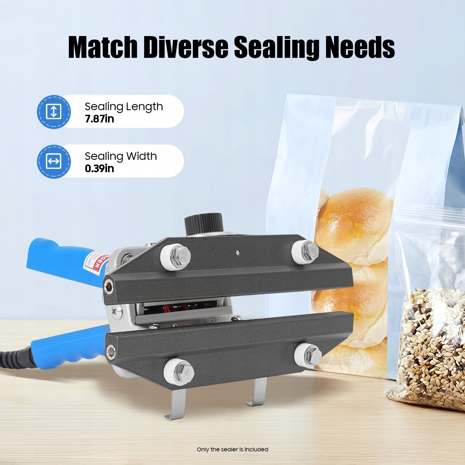 Food Bag Sealer, 300W 220V Portable Handheld Heat Sealer Packaging status original