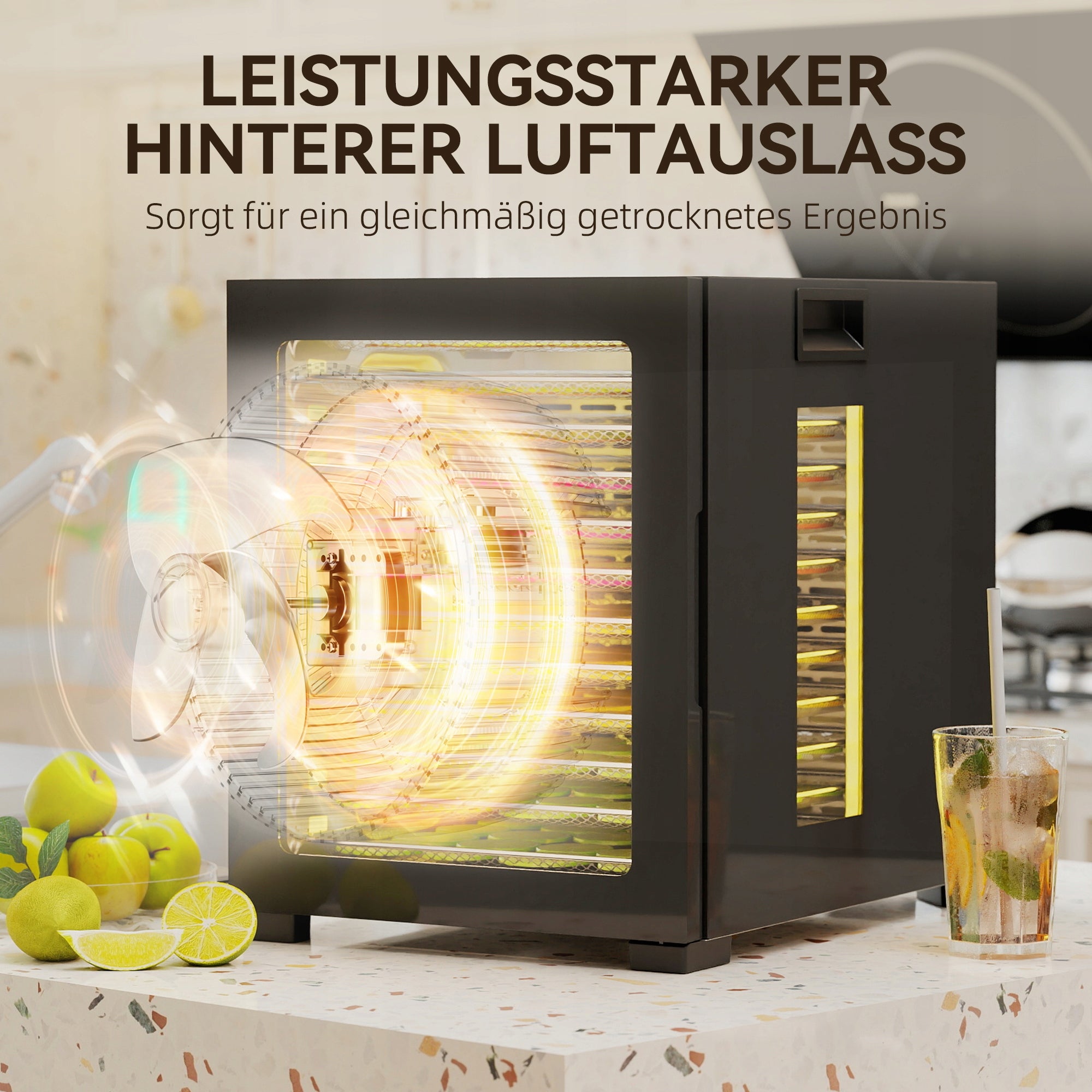 Food Dryer Homcom 800-259V90BK 850 W mushrooms fruit vegetables EAN (GTIN) 4255826831086