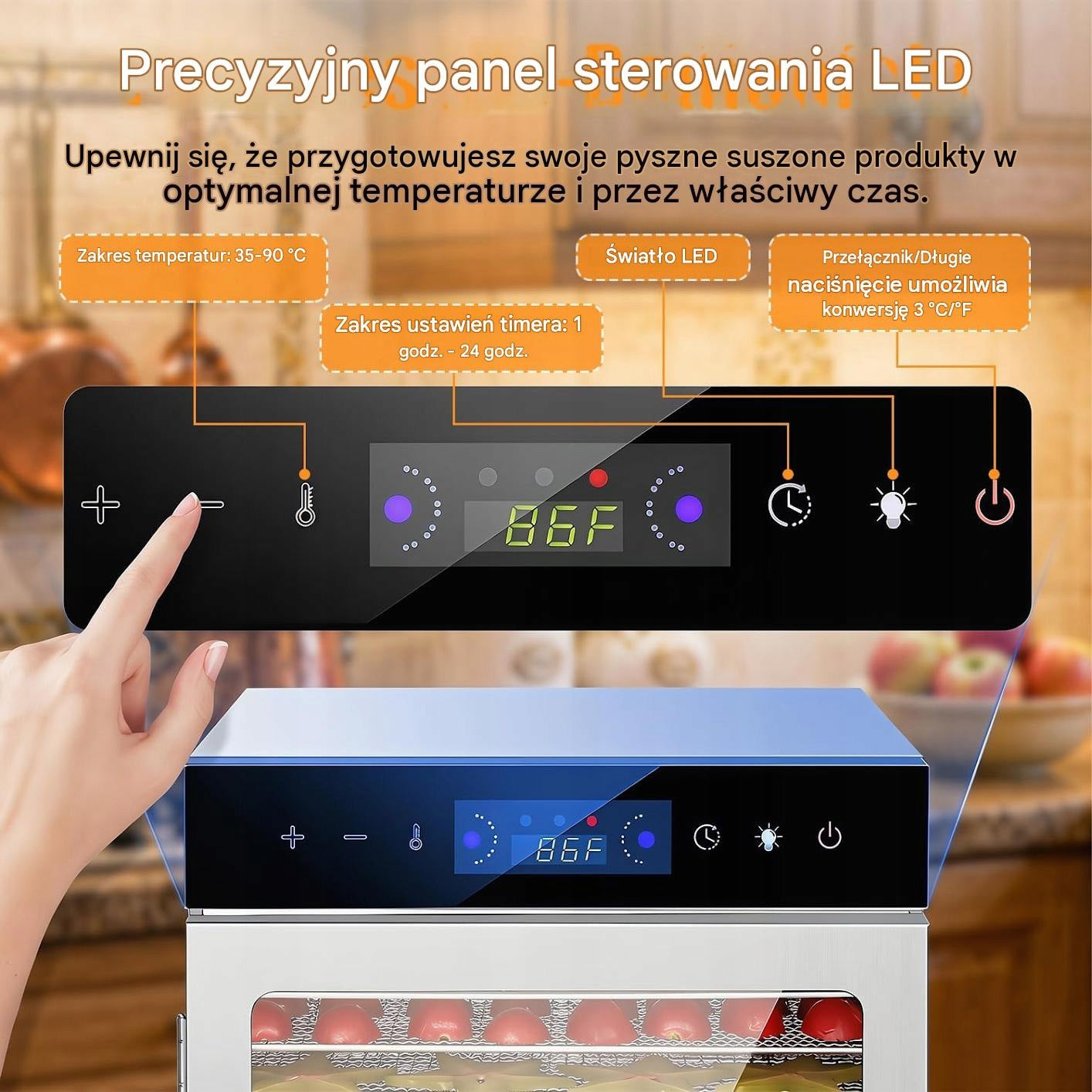 Food Dryer LARGE DEHYDRATOR 800W 24h 30-90°C 12 levels Packaging status original