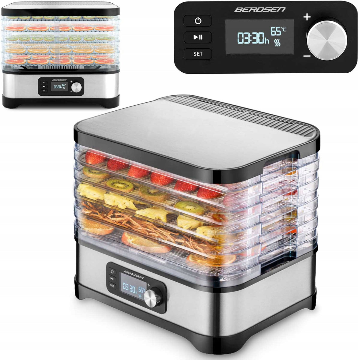 Food Dryer MULTIFUNCTIONAL for Kitchen Food Thermocouple Timer Brand Berdsen