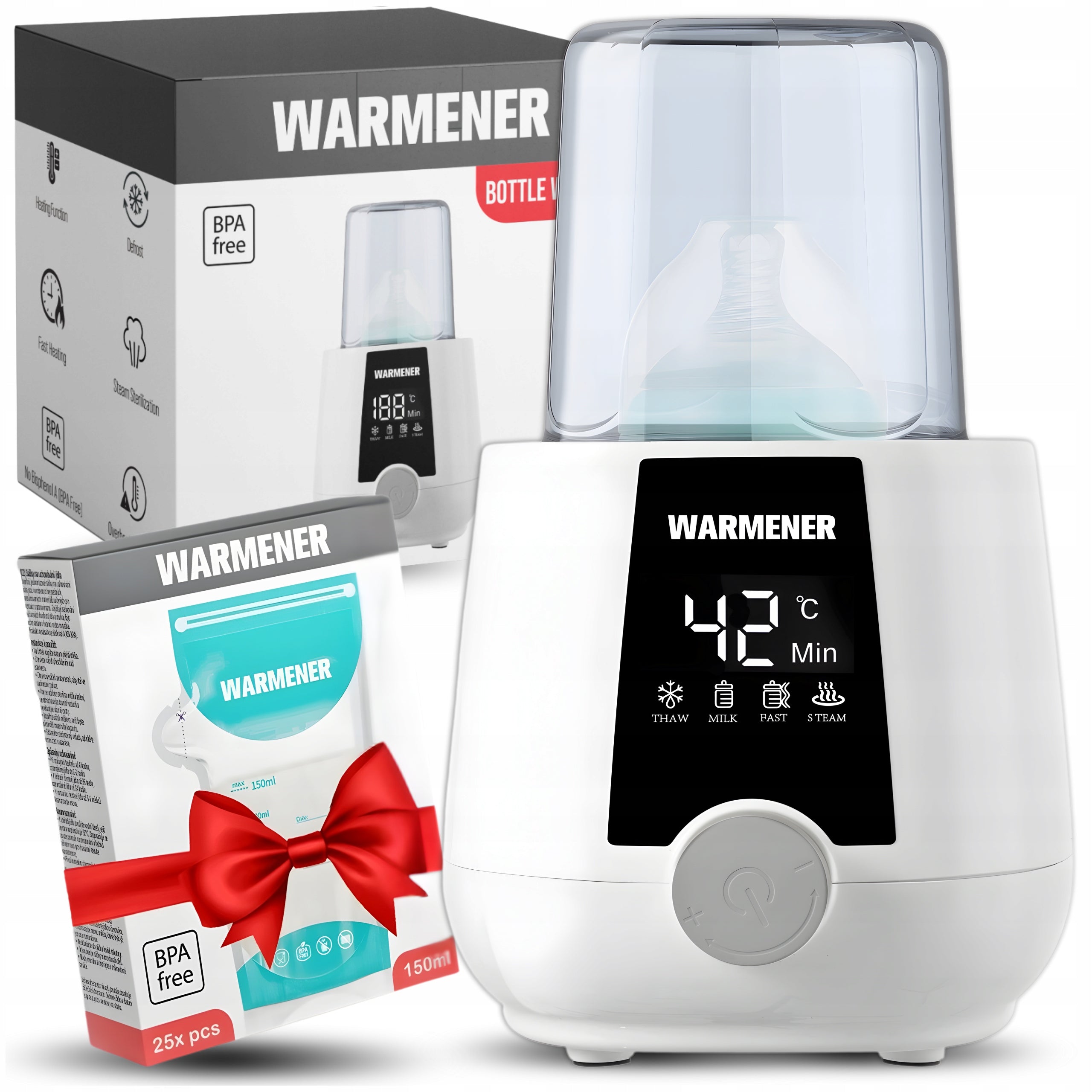 Food Milk Bottle Warmer 6in1 Sterilizer 250W +Sachets FREEBIE