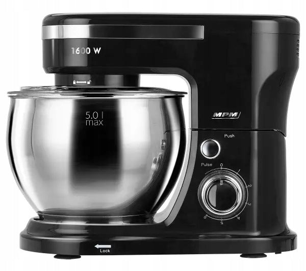 Food Processor MPM MRK-21 1600W 5L Black for Mixing Whipping Brand MPM