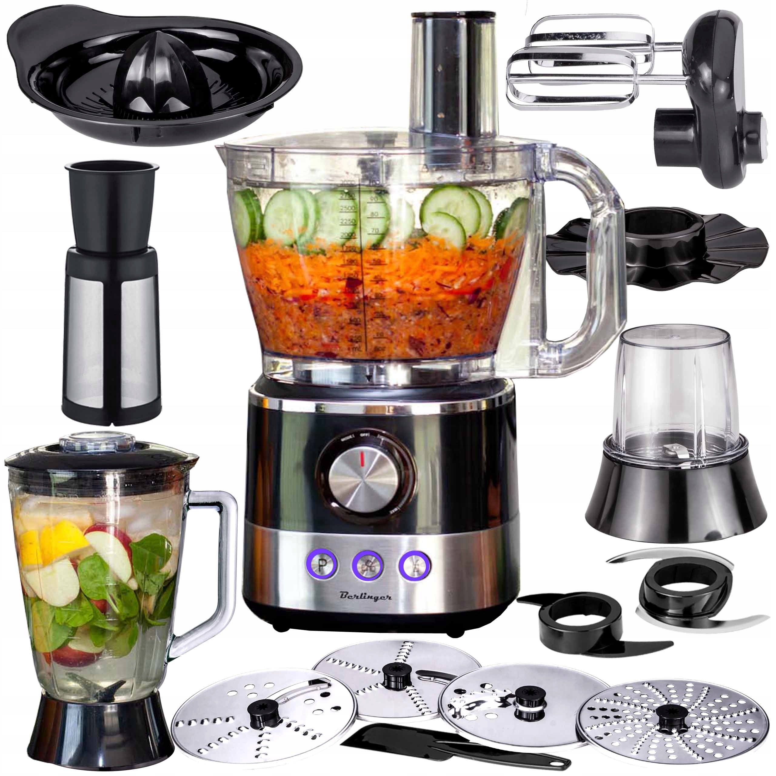 Food Processor Multifunction 1600W Malakser Slicer Squeezer Blender