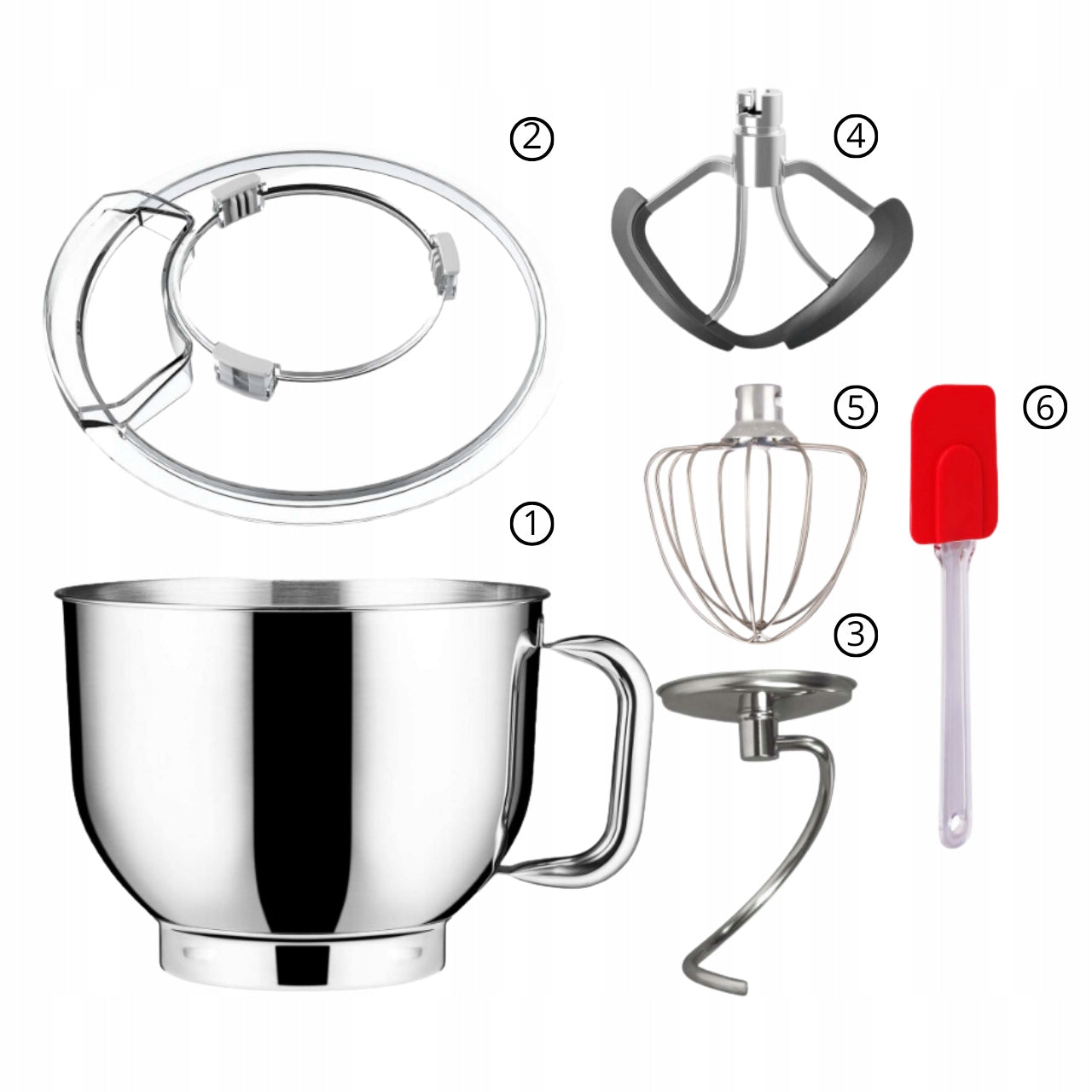Food Processor PLANETARY MIXER WITH BOWL 6,2L 1900W STRONG DURABLE ACCESSORIES Brand Lovio