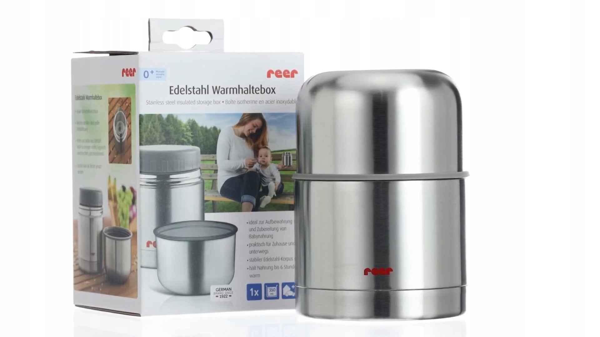 Food Warmer 350 ml Steel Meal Thermos Reer 90430