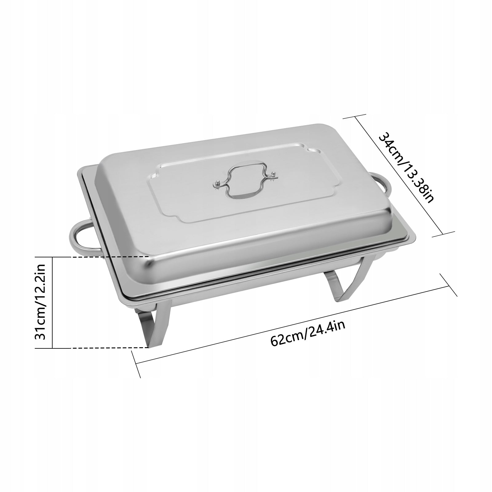 Food Warmer, 9L Stainless Steel Chafing Dish Set, For Buffet Server Packaging status original