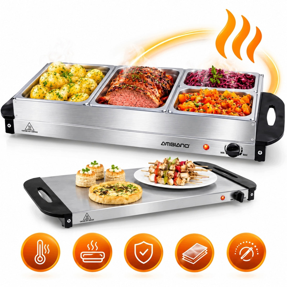 Food Warmer Bemar Electric 300W Buffet 4 Containers 6,8L