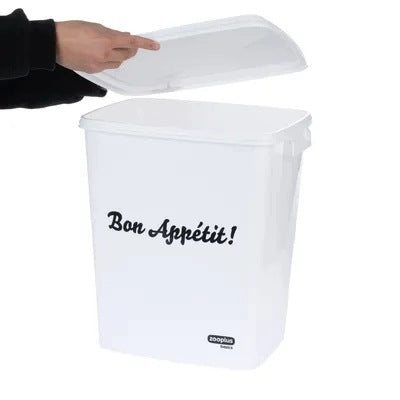 Food container 27l white + measuring cup