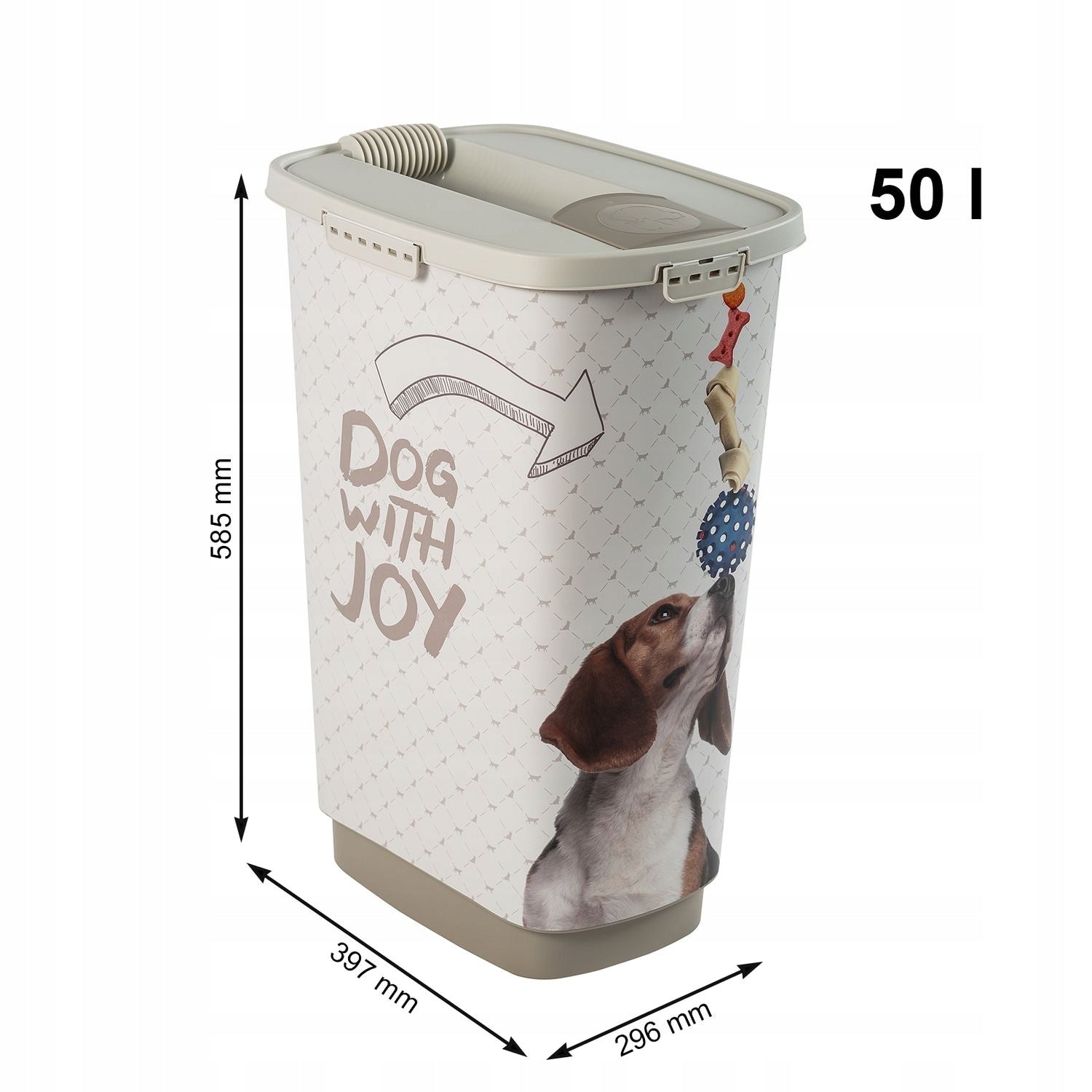 Food container Rotho Cody 50l - cappuccino Manufacturer code 4002010535WS