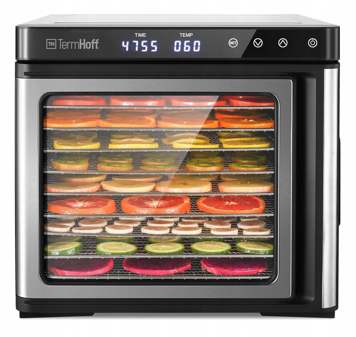 Food dryer TermHoff 9 trays INOX, temperature control, timer Packaging status original