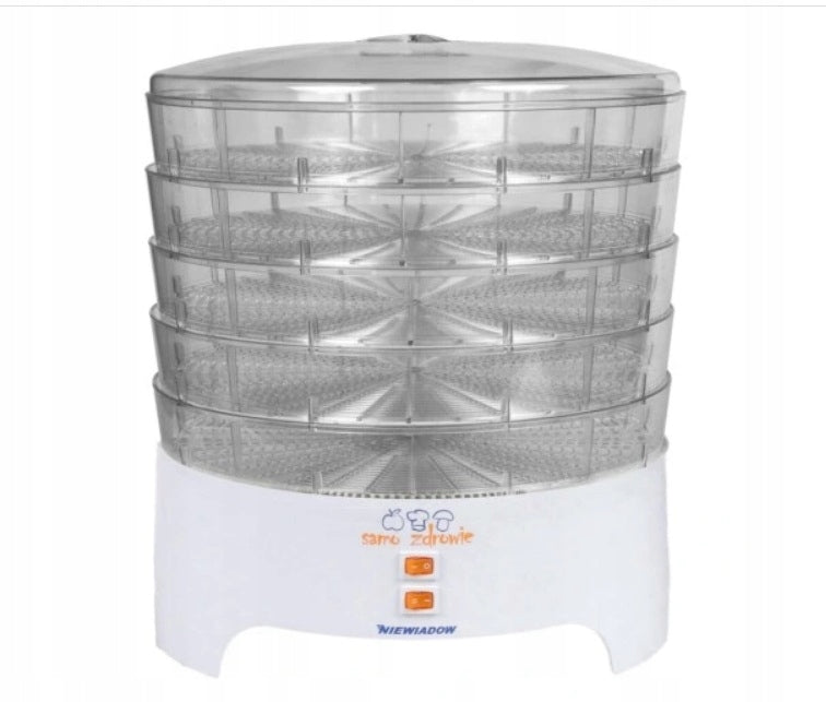 Food dryer for mushroom vegetables Niewiadów 5 sieves 15 liters power 500 W Packaging status original
